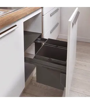 WESCO® Pullboy Soft Comfort® 335 K/500-2, anthracite – Système de collecte des déchets 28 L