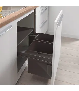 WESCO® Pullboy Soft Comfort® 335 K/600-2, antraciet – Afvalsysteem 34L