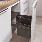 Système de poubelle WESCO® Pullboy Soft Comfort 360 K/500-2 avec fermeture douce, anthracite – 28 litres pour élément coulissant frontal 500 mm