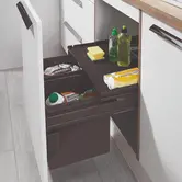 Système de poubelle WESCO® Pullboy Soft Comfort 360 K/600-2 avec fermeture douce, anthracite – 34 litres pour élément coulissant frontal 600 mm