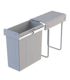 WESCO® Traditionline Single-Boy® 545 S/300-1 aluminiumgrijs – Afvalemmer 42 liter