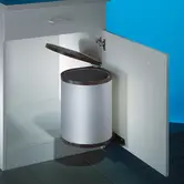 WESCO® Rondo 2 Draaibare Inbouwafvalemmer 13 L – Wit met Zwart deksel – Voor keukenkast min. 400 mm - Copy