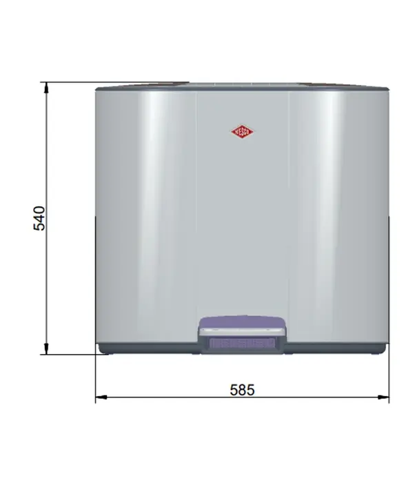 Wesco WESCO® Multi Collector 2 zandmat – design pedaalemmer met 2x25L binnenemmers voor afvalscheiding en opbergen