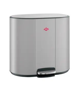 WESCO Multi Collector 2 Cool gris mat – poubelle à pédale 2x25L