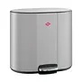 WESCO® Multi Collector® 2 cool grey mat – poubelle design à pédale avec 2 bacs intérieurs de 25 litres pour le tri des déchets et le rangement