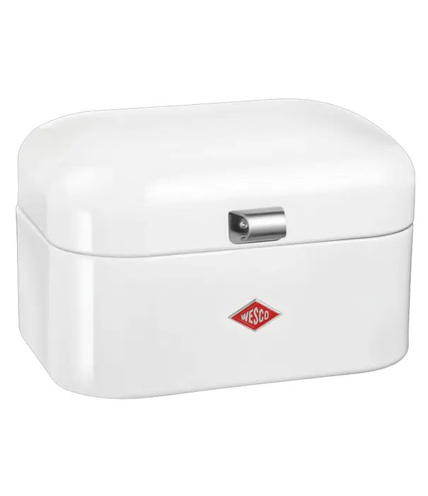 Wesco Boîte à pain WESCO Single Grandy® blanche – boîte à pain compacte pour petites cuisines avec trous d'aération