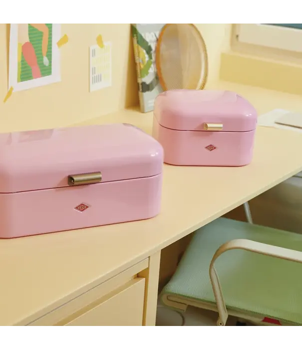 Wesco WESCO Single Grandy® boîte à pain rose – boîte à pain rétro compacte avec trous d'aération - Copy - Copy