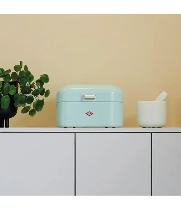 Wesco WESCO Single Grandy® broodtrommel Munt – compacte retro broodbox met ventilatiegaten