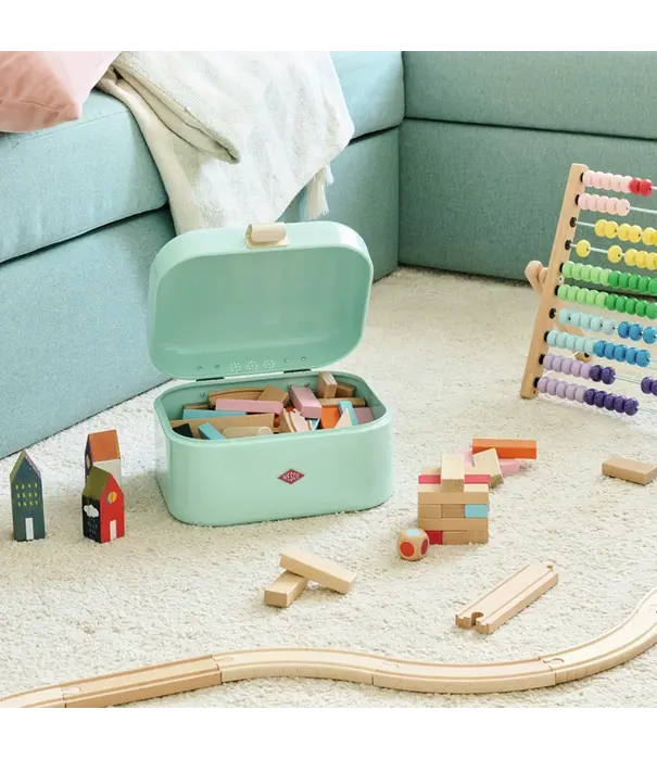 Wesco WESCO Single Grandy® broodtrommel Munt – compacte retro broodbox met ventilatiegaten