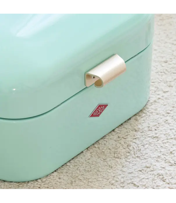 Wesco WESCO Single Grandy® broodtrommel Munt – compacte retro broodbox met ventilatiegaten