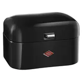 WESCO Single Grandy® broodtrommel Zwart – compacte retro broodbox met ventilatiegaten