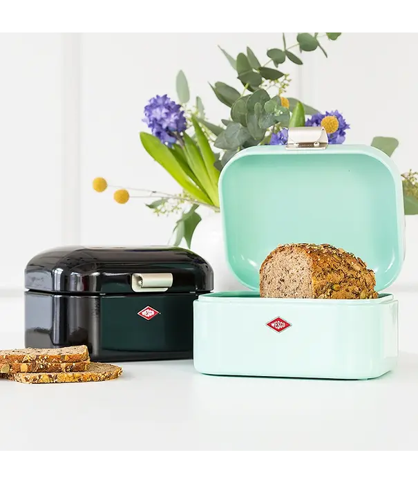 Wesco WESCO Single Grandy® boîte à pain Noir – boîte à pain rétro compacte avec trous d'aération