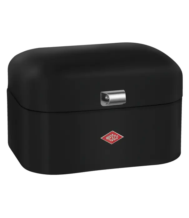 Wesco Boîte à pain WESCO Single Grandy® Noir mat – boîte à pain rétro compacte avec trous d'aération - Copie - Copie - Copie - Copie - Copie - Copie