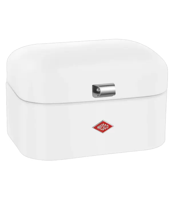 Wesco WESCO Single Grandy® broodtrommel Mat wit – compacte retro broodbox met ventilatiegaten