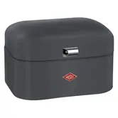 Boîte à pain WESCO Single Grandy® Graphite mat – boîte à pain rétro compacte avec trous d'aération