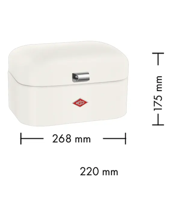 Wesco WESCO Single Grandy® broodtrommel Zandmat– compacte retro broodbox met ventilatiegaten