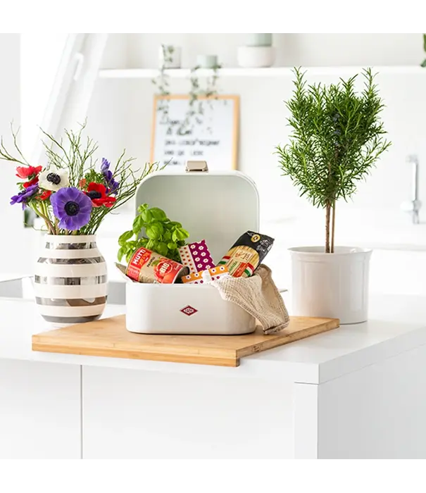 Wesco Boîte à pain WESCO Single Grandy® Zandmat – boîte à pain rétro compacte avec trous d'aération