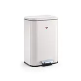 WESCO Cubeboy 12 L Blanc mat – poubelle compacte à pédale avec fermeture en douceur