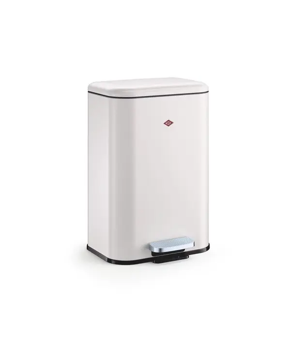 Wesco WESCO Cubeboy 12 L Blanc mat – poubelle compacte à pédale avec fermeture en douceur