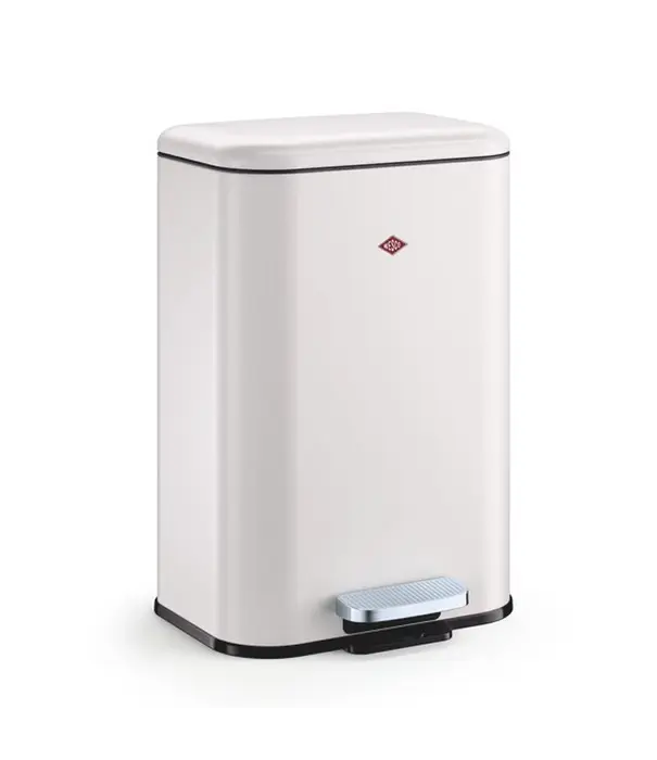Wesco WESCO Cubeboy 20 L Blanc mat – poubelle à pédale spacieuse avec fermeture en douceur