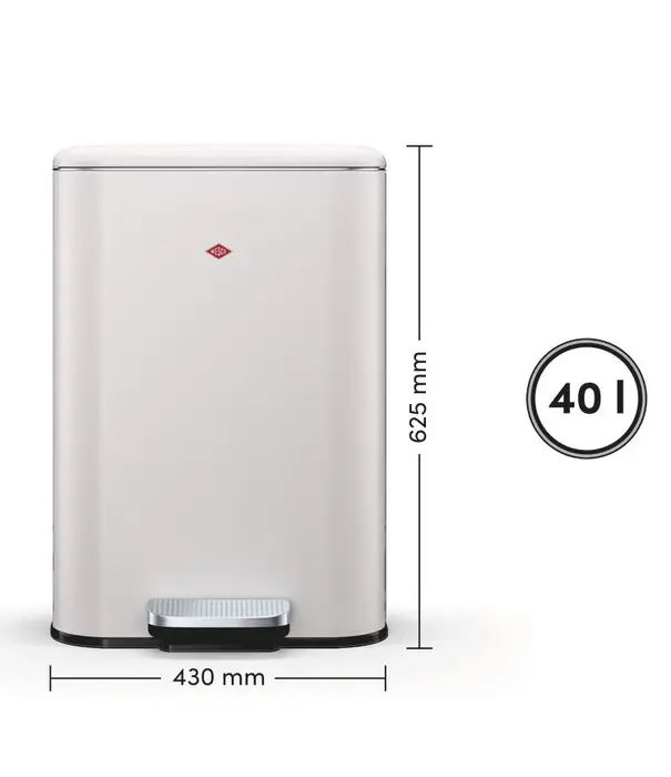 Wesco WESCO Cubeboy 2 x 20 L Mat wit – afvalscheidingssysteem met soft-close