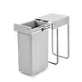 WESCO® Traditionline Single-Boy® 585 K/300-1 gris alu – poubelle encastrable 32 L