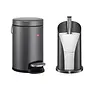 WESCO® Bathboy 3 L Set Mat grafiet – cosmetica afvalemmer + papierrolhouder