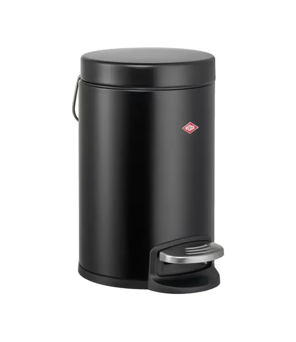 Wesco Ensemble WESCO® Bathboy 3 L, noir mat – poubelle pour produits cosmétiques + porte-rouleau de papier