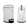 WESCO® Bathboy 3 L Set Mat wit – cosmetica afvalemmer + papierrolhouder