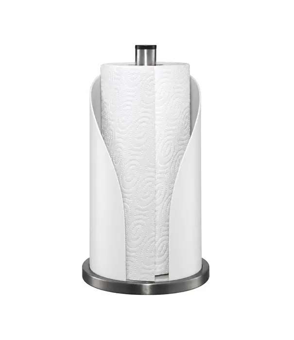 Wesco Ensemble WESCO® Bathboy 3 L, blanc mat – poubelle pour produits cosmétiques + porte-rouleau de papier