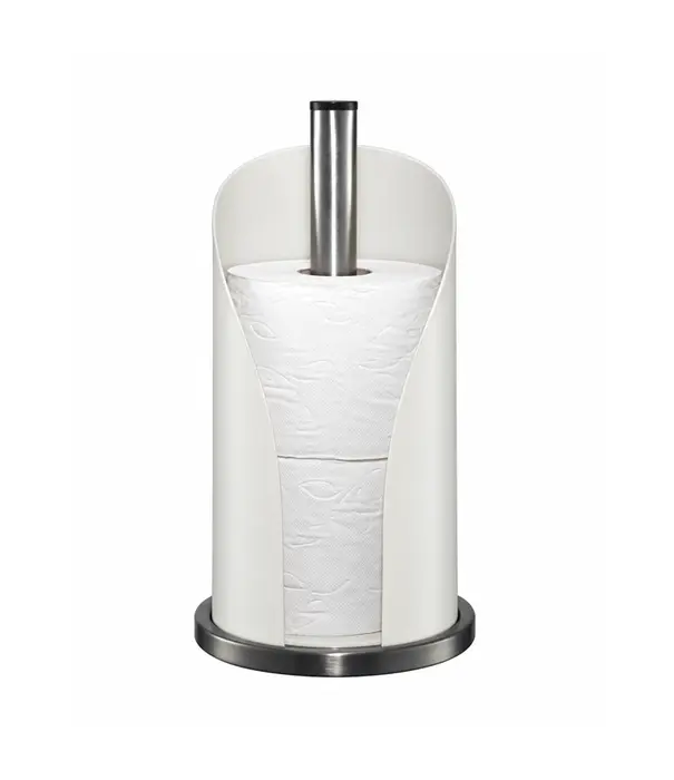 Wesco Ensemble WESCO® Bathboy 3 L, blanc mat – poubelle pour produits cosmétiques + porte-rouleau de papier