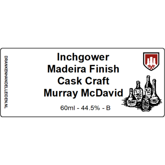 Inchgower Madeira Finish Cask Craft Murray McDavid Sample 6cl