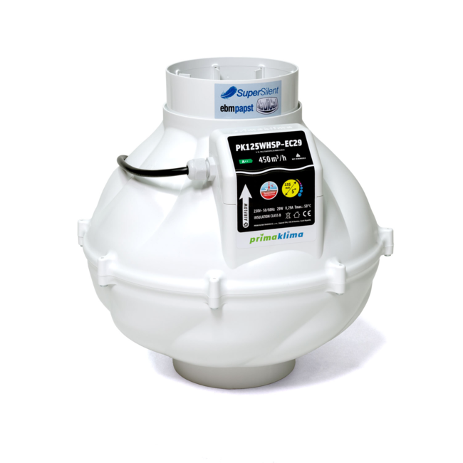 PrimaKlima Whisperblower EC - Ø125mm - 450m3/u - No regulable