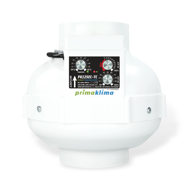 PrimaKlima EC Ø125mm - 680 m3/u - Temp Controller