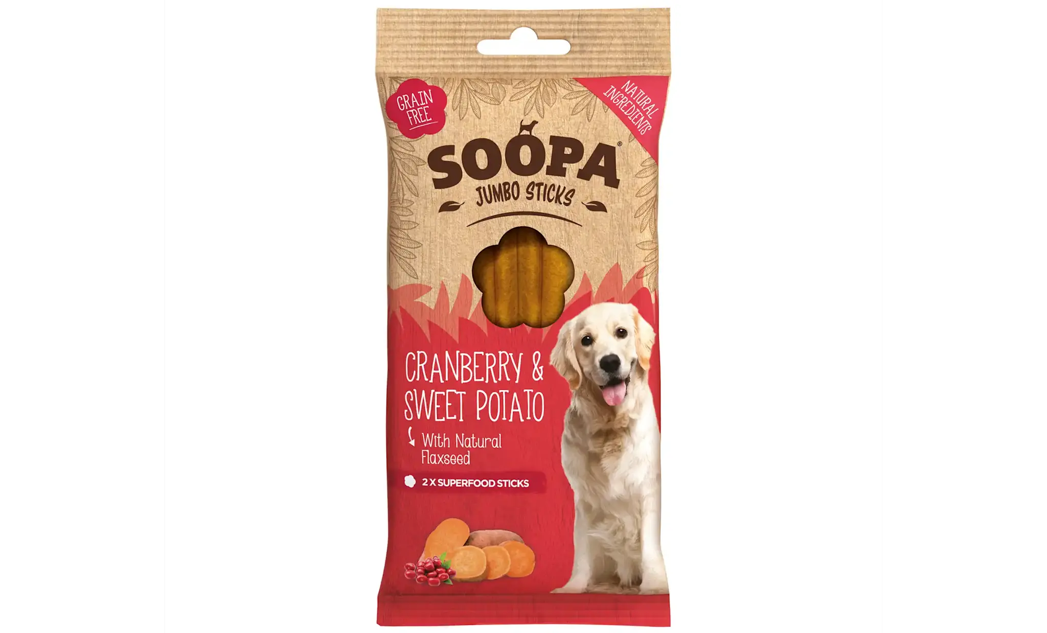 Soopa Cranberry & Sweet Potato Jumbo Dental Sticks