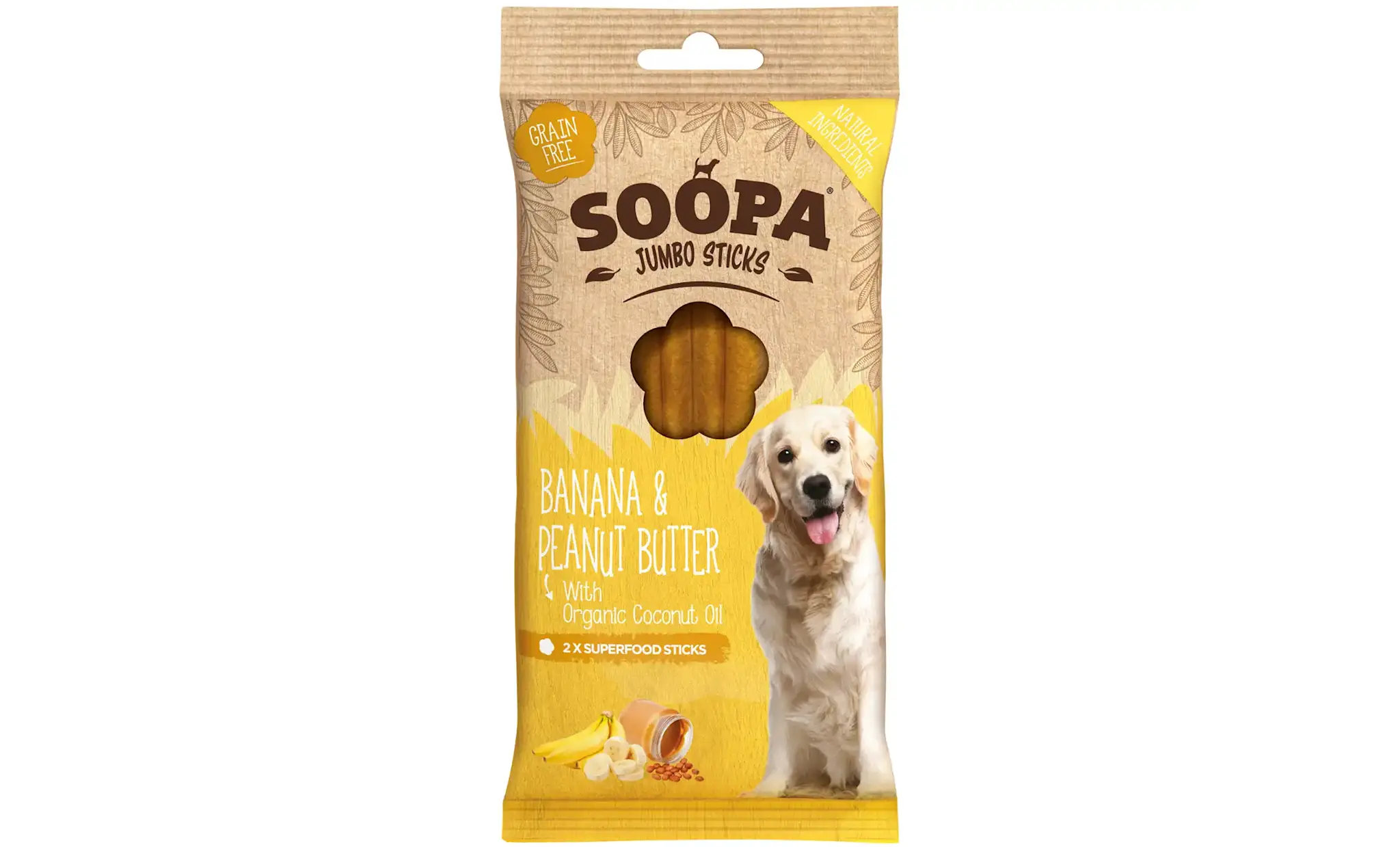 Soopa Banana & Peanut Butter Jumbo Dental Sticks