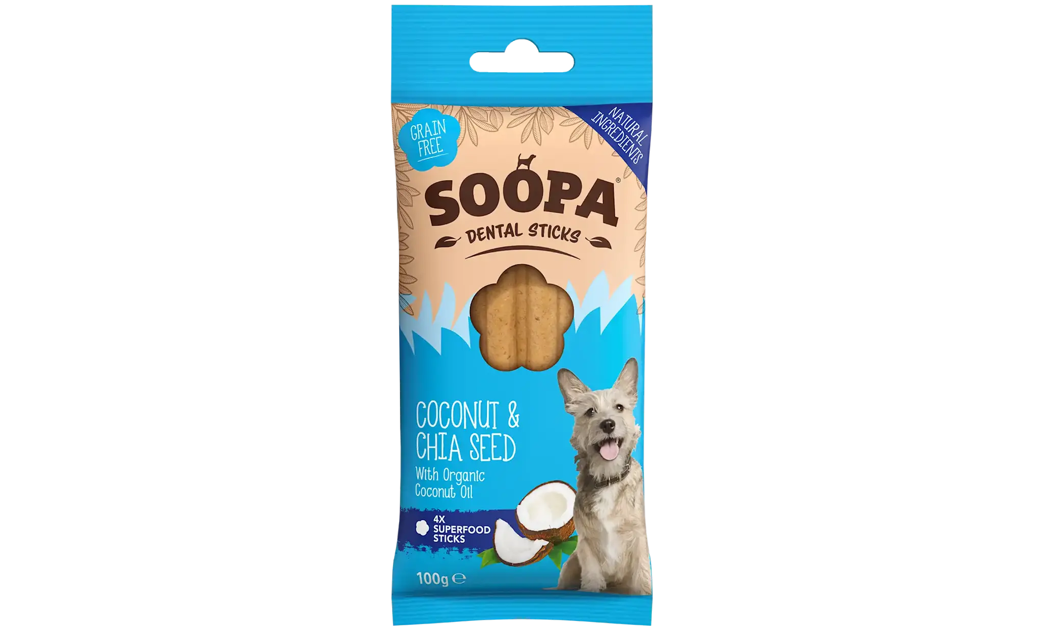 Soopa Coconut & Chia Seed Dental Sticks