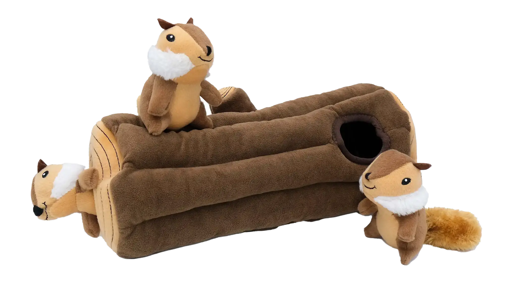 ZippyPaws Burrow Log with Chipmunks