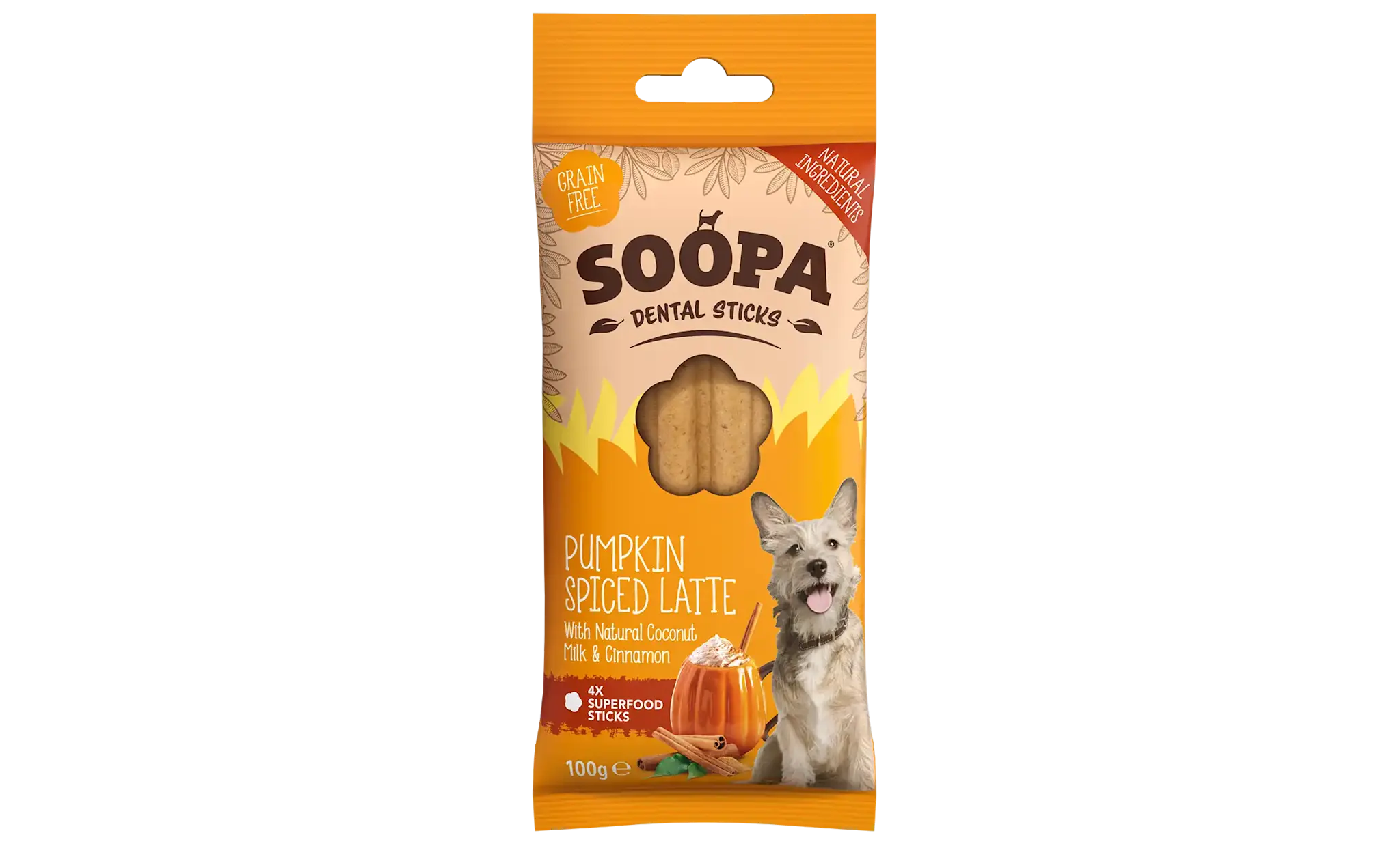 Soopa Pumpkin Spiced Latte Dental Sticks