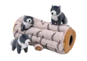 ZippyPaws Burrow Arctic Wolf Log