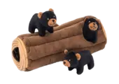 ZippyPaws Burrow Black Bear Log