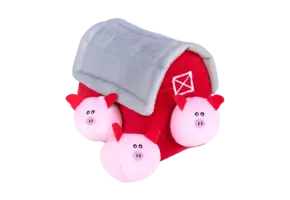 ZippyPaws Burrow Pig Barn with Bubble Babiez