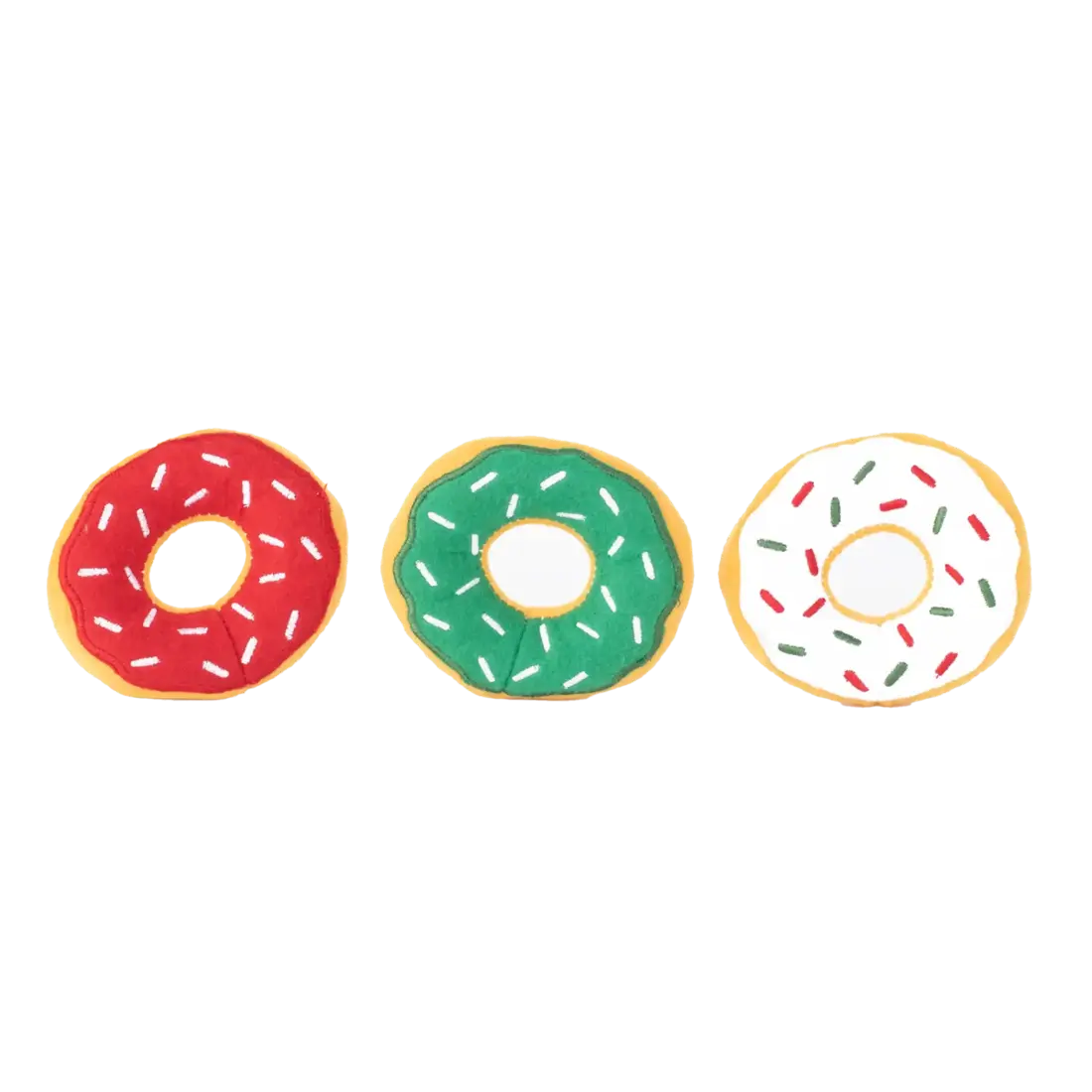 ZippyPaws Holiday Miniz 3-Pack Donutz