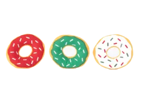 ZippyPaws Holiday Miniz 3-Pack Donutz