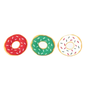 ZippyPaws Holiday Miniz 3-Pack Donutz