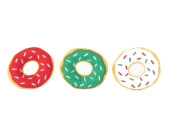 ZippyPaws Holiday Miniz 3-Pack Donutz