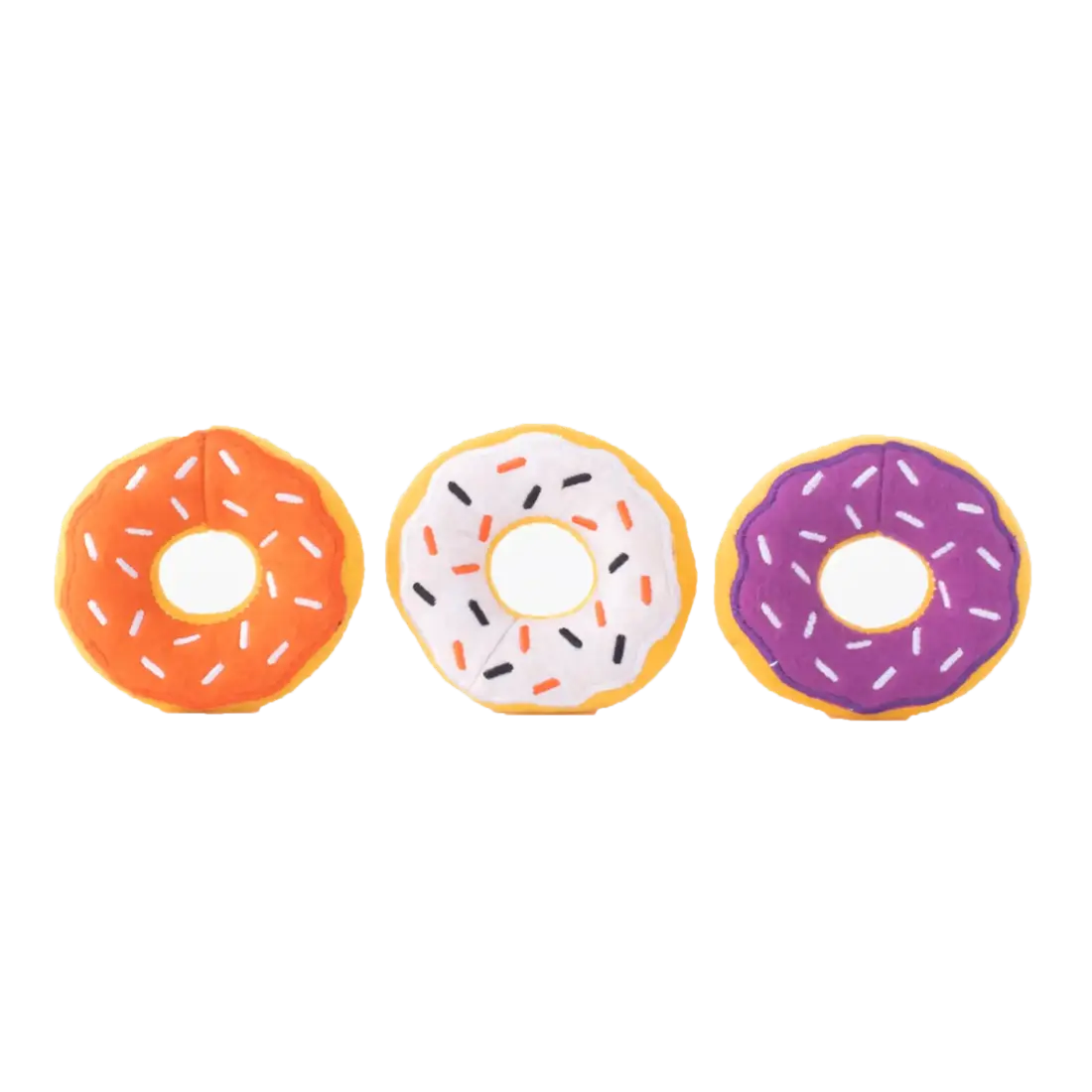 ZippyPaws Halloween Miniz 3-Pack Donutz