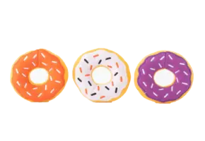 ZippyPaws Halloween Miniz 3-Pack Donutz