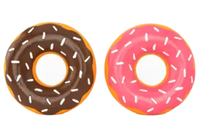 ZippyPaws Latex Donutz 2-Pack – Chocolate & Strawberry