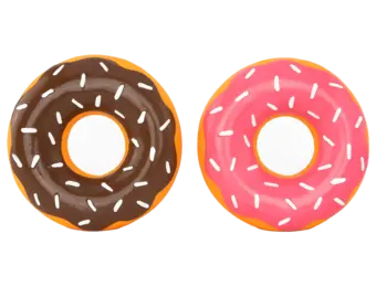 ZippyPaws Latex Donutz 2-Pack – Chocolate & Strawberry
